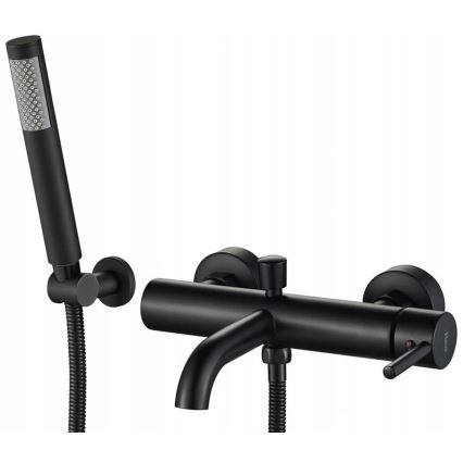 Set pentru cadă LUNGO, negru mat - REA-B6634