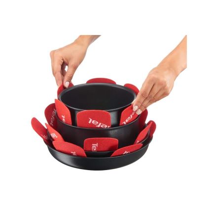 Set protecții vase Tefal 4 buc. INGENIO roșu