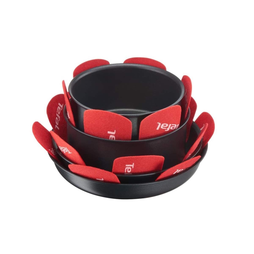 Set protecții vase Tefal 4 buc. INGENIO roșu
