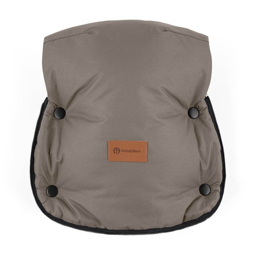 SET sac pentru cărucior 4 în 1 PETITE&MARS ARCTIC + mănuși pentru cărucior FURRY Mocha Mousse