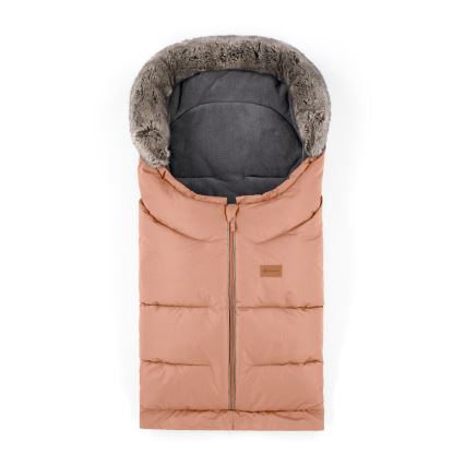 SET sac pentru cărucior 4 în 1 PETITE&MARS ARCTIC + mănuși pentru cărucior FURRY Pastel Peach