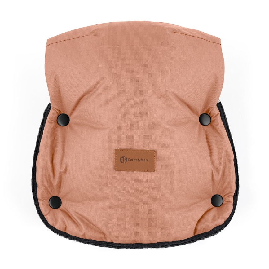 SET sac pentru cărucior 4 în 1 PETITE&MARS ARCTIC + mănuși pentru cărucior FURRY Pastel Peach