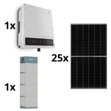 Set solar GOODWE – 10kWp JINKO + convertor hibrid 10kW GOODWE trifazic + baterie 14,2 kWh PYLONTECH H2