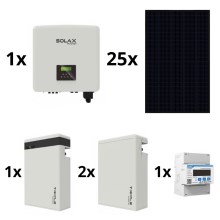 Set solar: SOLAX Power 10kWp RISEN Full Black + invertor SOLAX 3f 10kW + baterie 17,4 kWh