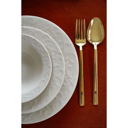 Set veselă 18 piese, porțelan alb