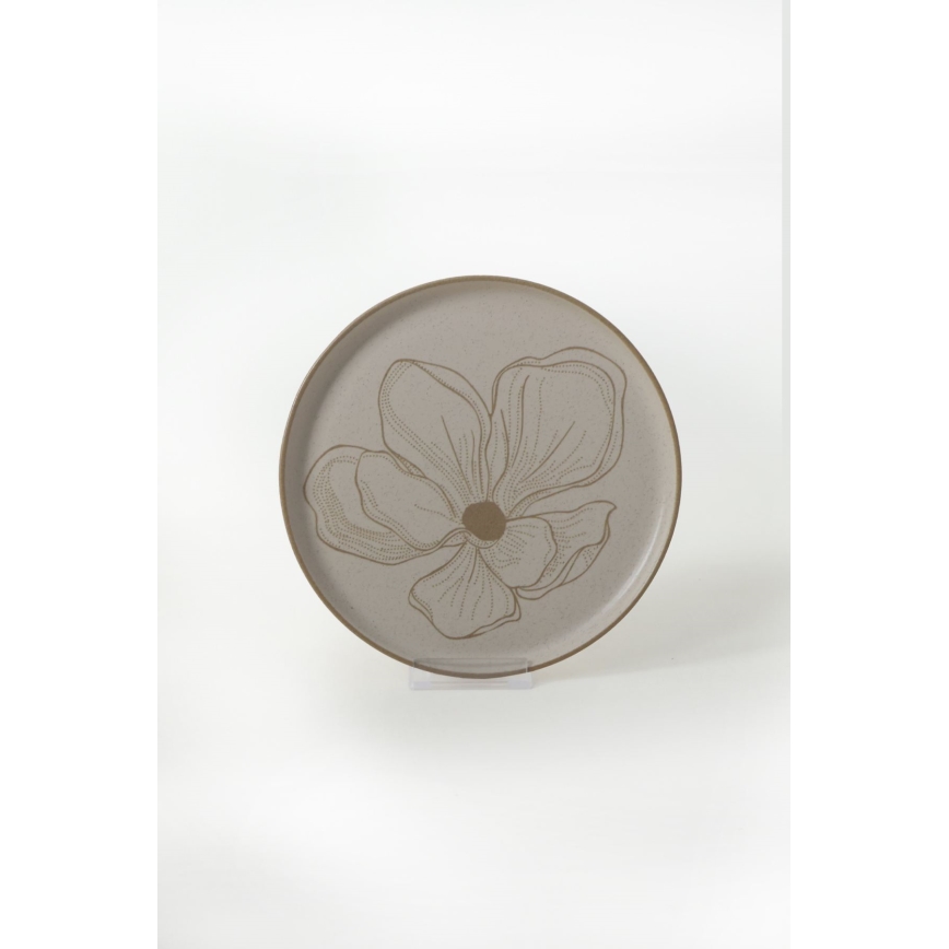 Set veselă 24 piese, bej/ceramică