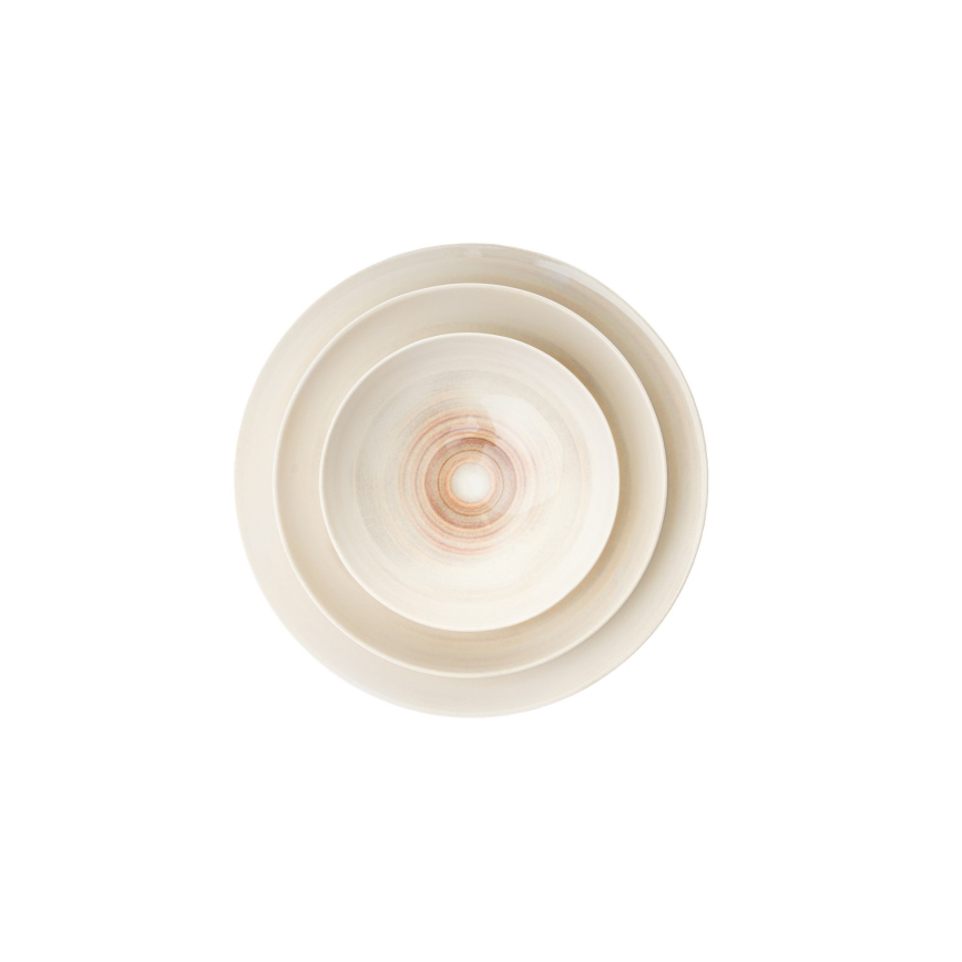 Set veselă 24 piese bej/porțelan