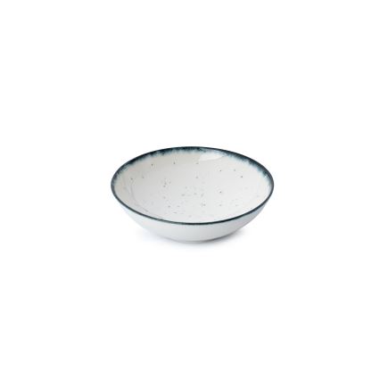 Set veselă 24 piese, din porțelan, alb/negru