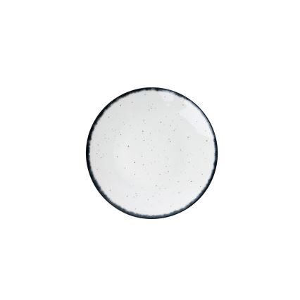 Set veselă 24 piese, din porțelan, alb/negru