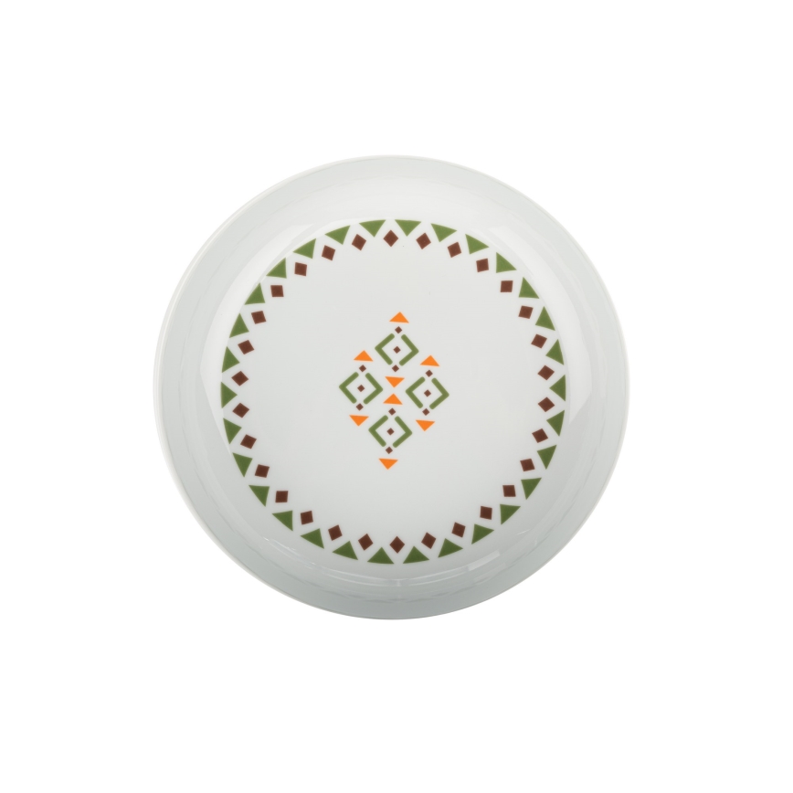 Set veselă 24 piese din porțelan, multicolor