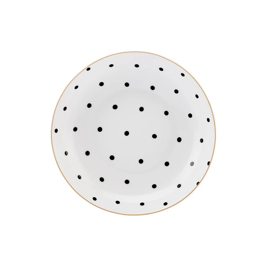 Set veselă 24 piese, din porțelan, multicolor