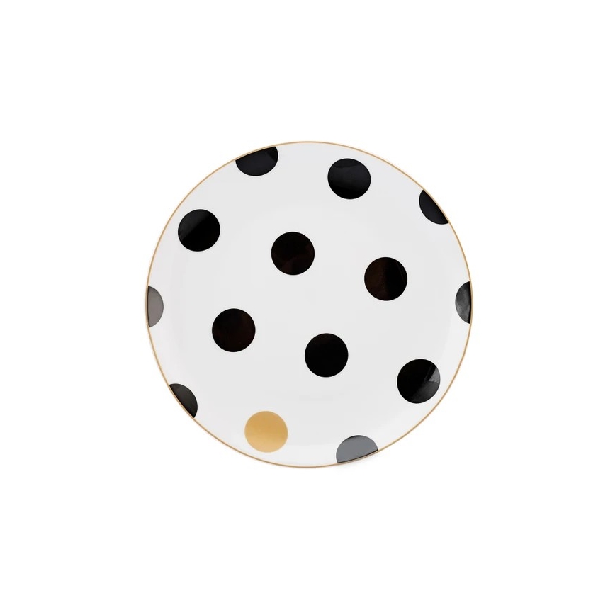 Set veselă 24 piese, din porțelan, multicolor