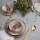 Set veselă 24 piese maro/ceramică