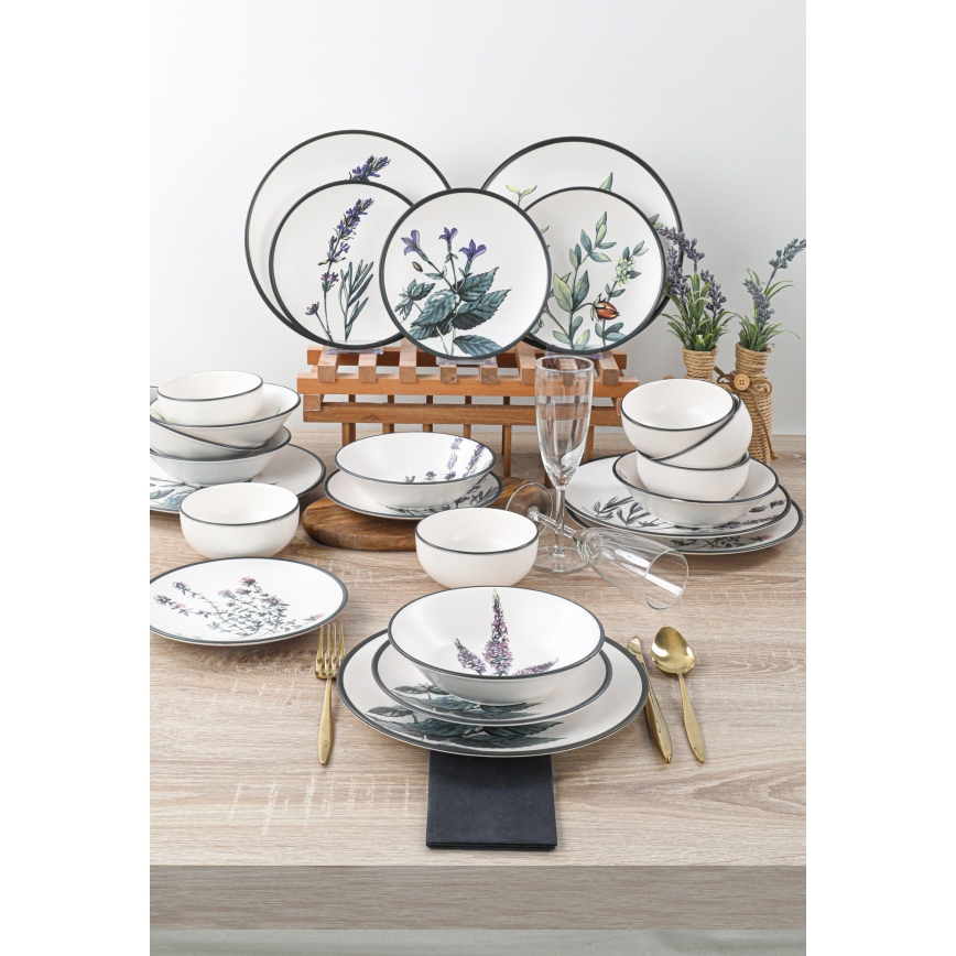 Set veselă 24 piese multicolor/ceramică