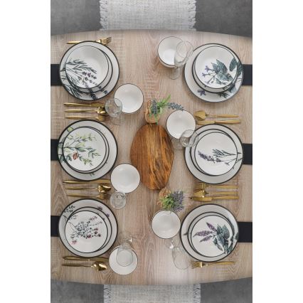 Set veselă 24 piese multicolor/ceramică