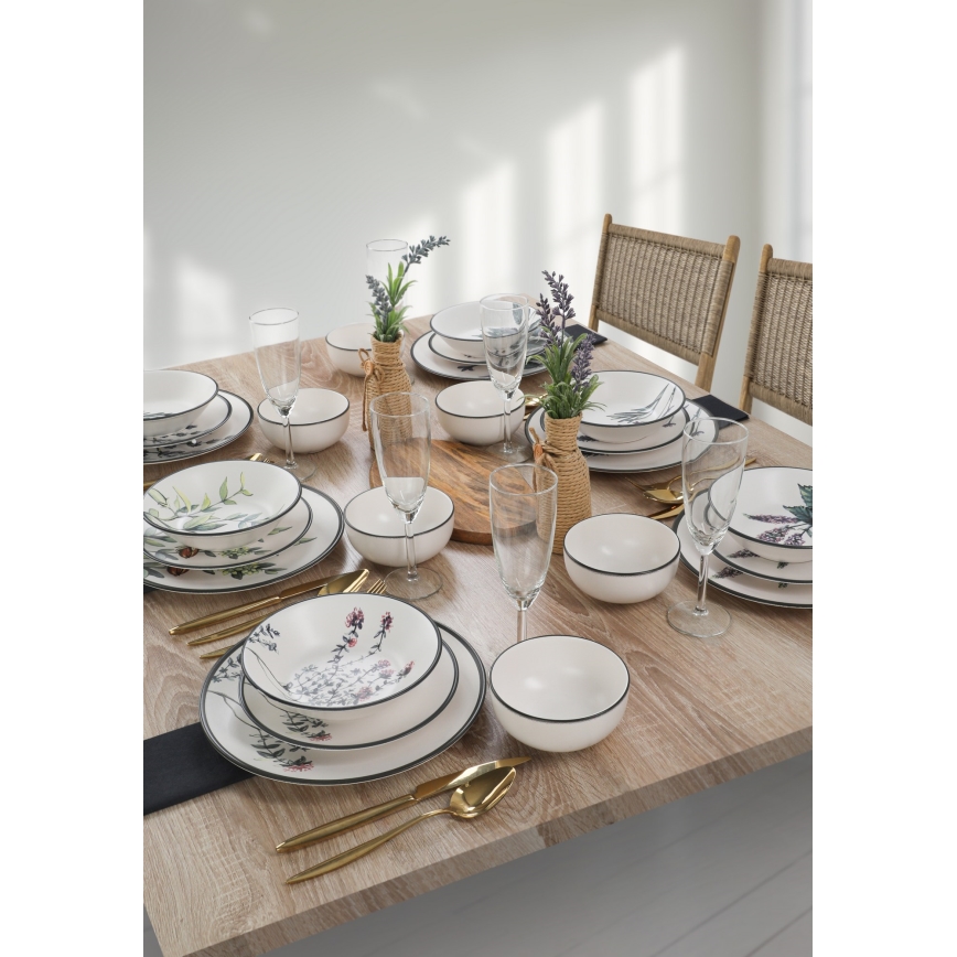 Set veselă 24 piese multicolor/ceramică
