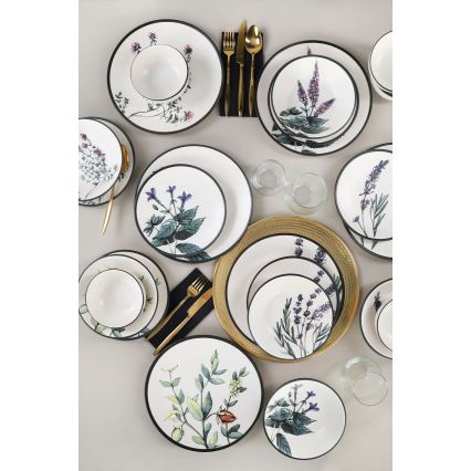 Set veselă 24 piese multicolor/ceramică