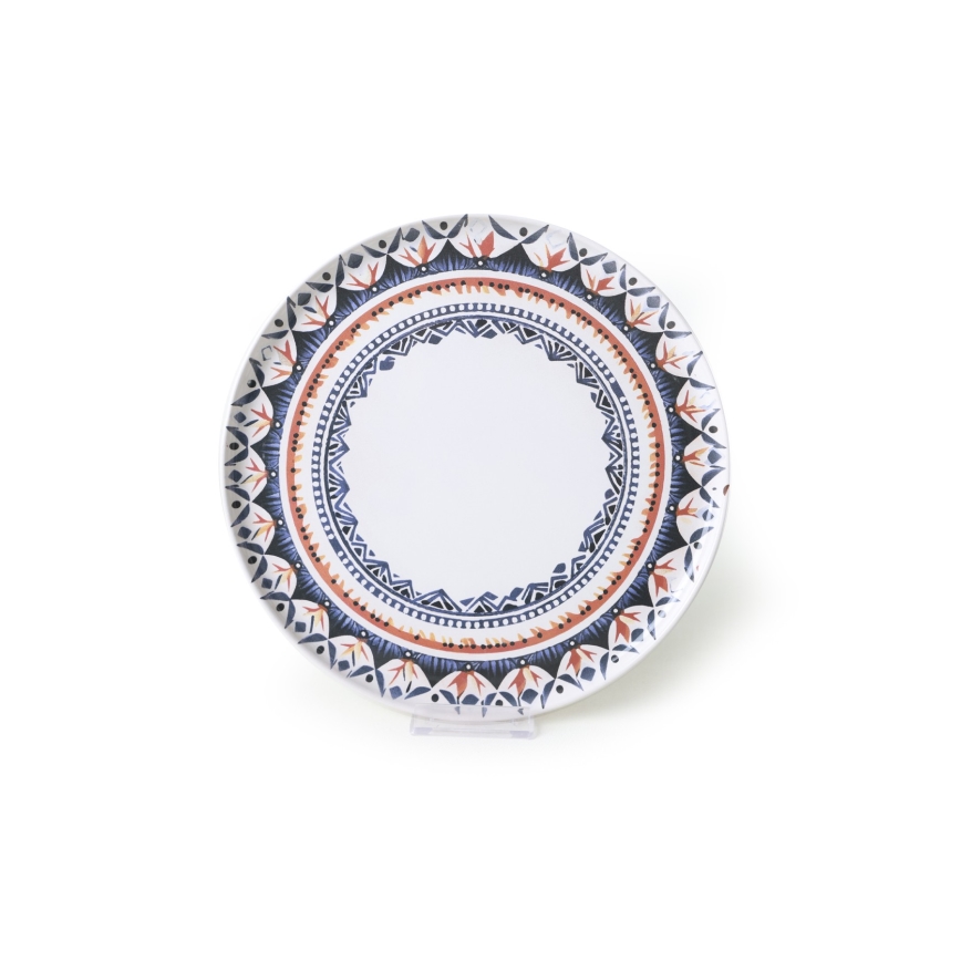 Set veselă 24 piese, multicolor, din ceramică stoneware