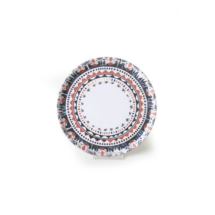 Set veselă 24 piese, multicolor, din ceramică stoneware