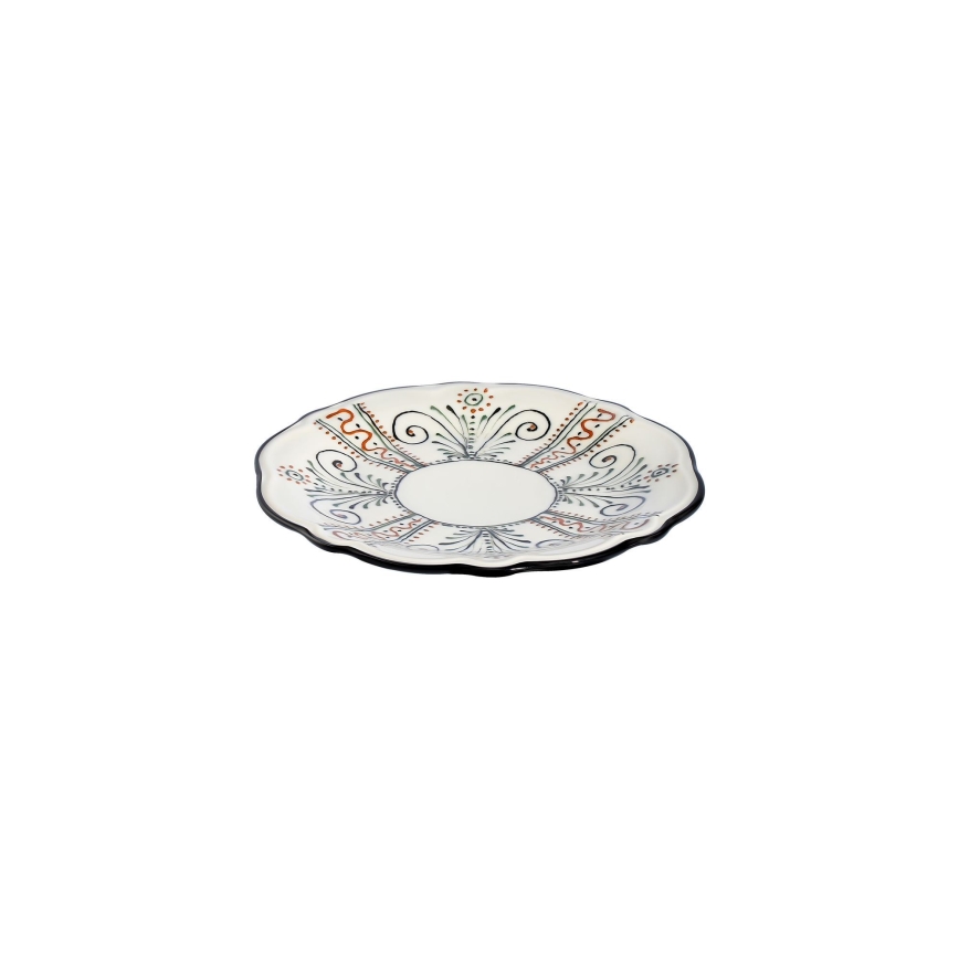 Set veselă 24 piese, multicolor, porțelan