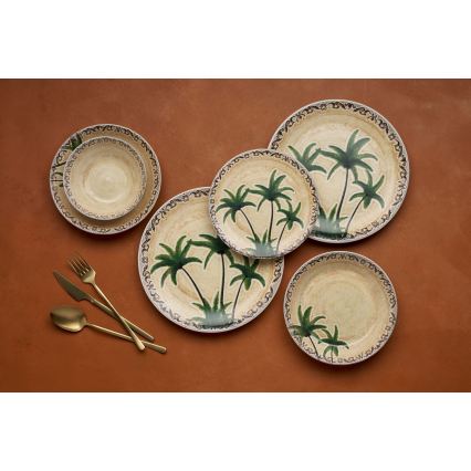 Set veselă, 24 piese, multicoloră/ceramică