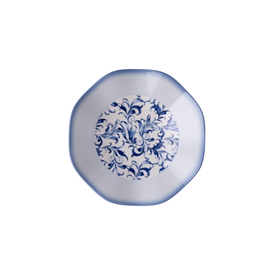 Set veselă, 24 piese, porțelan, albastru