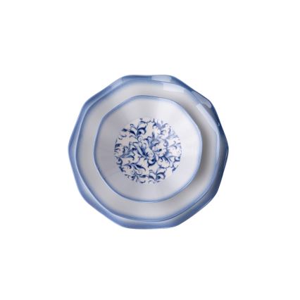 Set veselă, 24 piese, porțelan, albastru