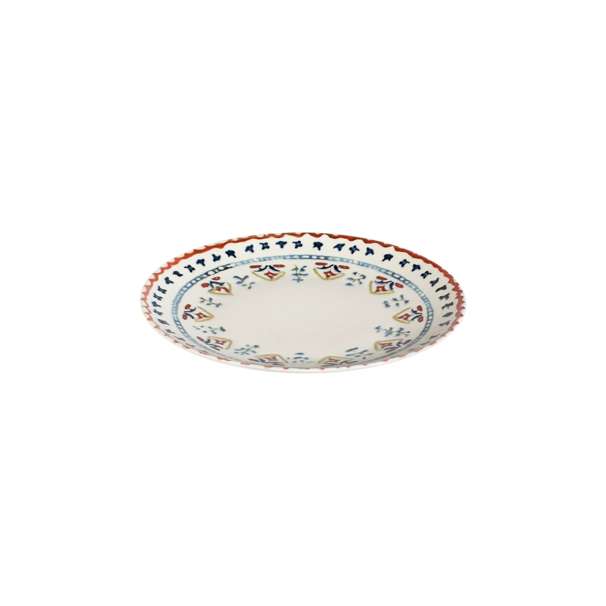 Set veselă 24 piese, porțelan multicolor