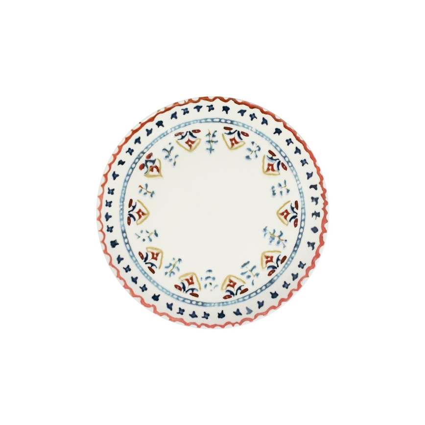 Set veselă 24 piese, porțelan multicolor