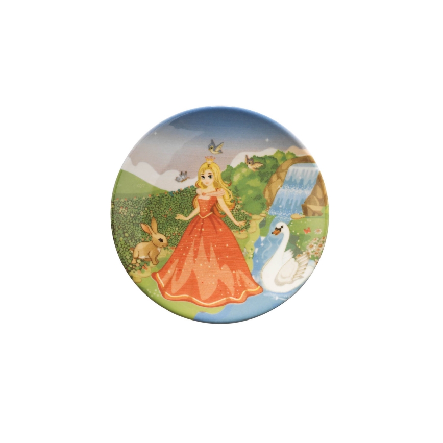 Set veselă 3 piese, multicolor, din ceramică fină