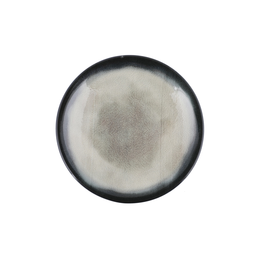 Set veselă din porțelan, 26 piese, albastru/maro