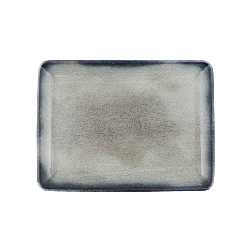 Set veselă din porțelan, 26 piese, albastru/maro