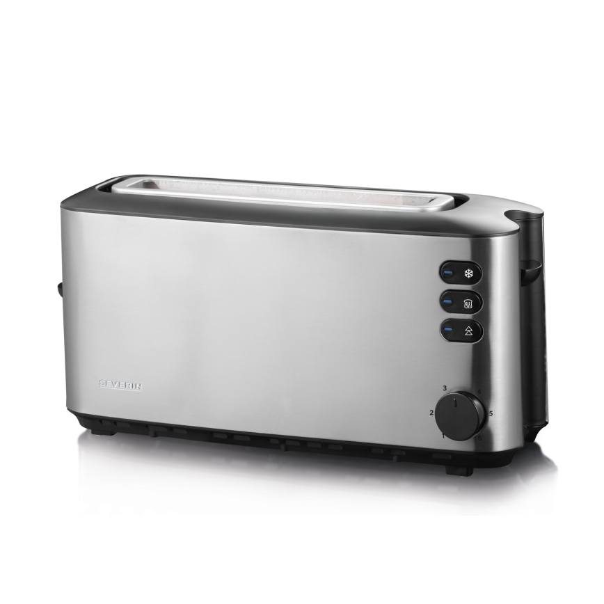 Severin AT 2515 - Prăjitor de pâine, 2 fante, 1000W/230V, inox/negru