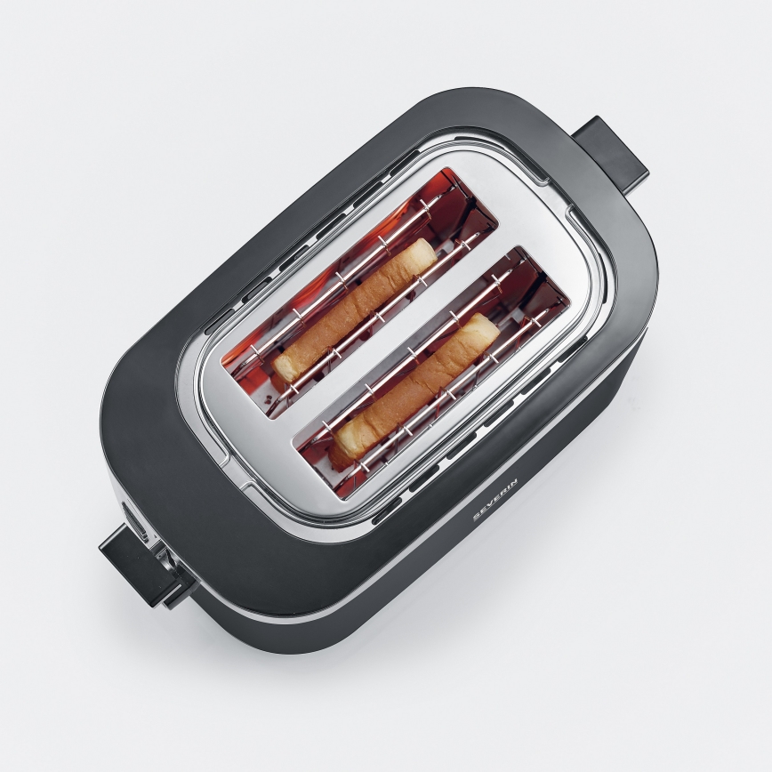 Severin AT 9264 - Prăjitor de pâine cu două fante 800W/230V inox/negru