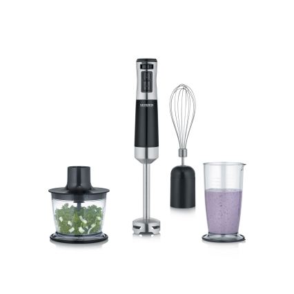 Severin SM 3772 - Blender de mână cu accesorii, 600 W/230 V, inox/negru