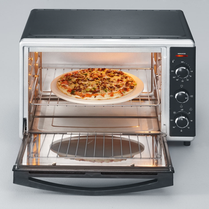 Severin TO 2058 - Cuptor cu aer cald (convecție) cu funcție grill și piatră pentru pizza, 1800W/230V, 42 l, negru