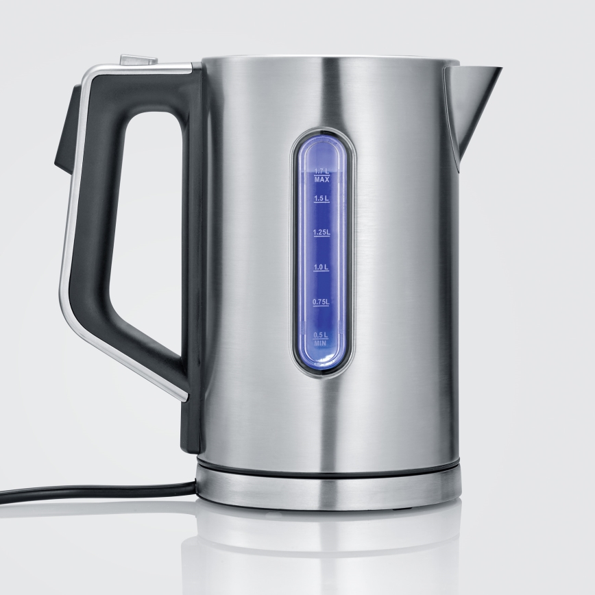Severin WK 3418 - Fierbător electric 1,7 l, 3000 W/230 V, oțel inoxidabil/negru