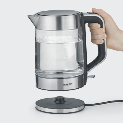 Severin WK 3420 - Ceainic electric cu fierbere rapidă 1,7 l 2200W/230V inox/sticlă