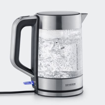 Severin WK 3420 - Ceainic electric cu fierbere rapidă 1,7 l 2200W/230V inox/sticlă
