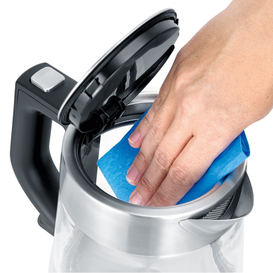 Severin WK 3468 - Fierbător electric 1 l, 2200 W / 230 V, oțel inoxidabil/sticlă