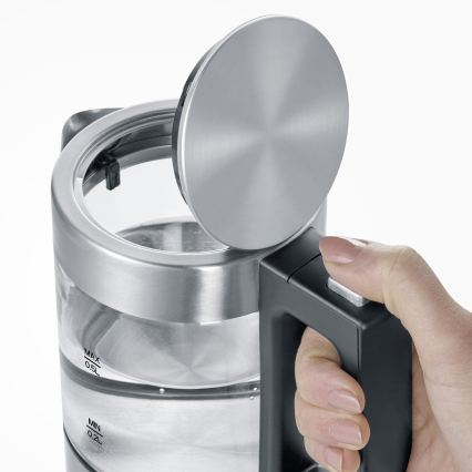 Severin WK 3472 - fierbător electric rapid, 0,5 l, 1100 W/230 V, inox/sticlă