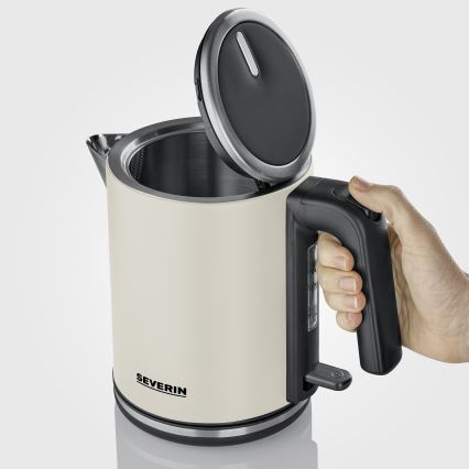 Severin WK 9577 - Fierbător electric cu încălzire rapidă, 1 L, 2400 W/230 V, bej