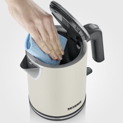 Severin WK 9577 - Fierbător electric cu încălzire rapidă, 1 L, 2400 W/230 V, bej