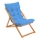 Șezlong de grădină albastru/fag