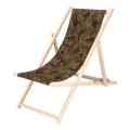 Șezlong de grădină camuflaj/fag