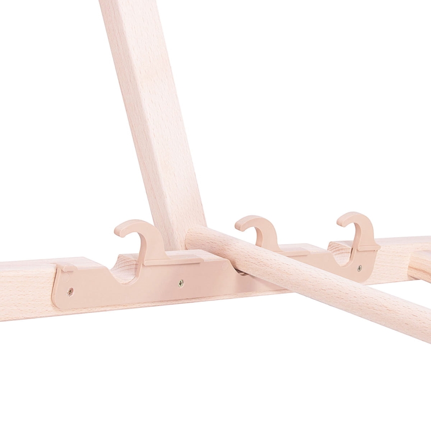 Șezlong de grădină portocaliu/fag