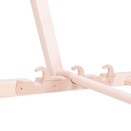 Șezlong de grădină verde/alb/fag