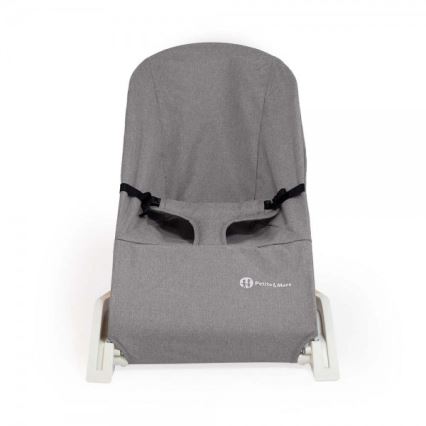 Șezlong pentru bebeluși CALMY gri PETITE&MARS