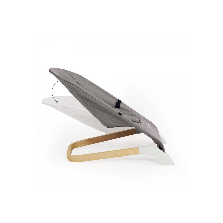 Șezlong pentru bebeluși CALMY gri PETITE&MARS