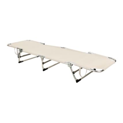 Șezlong pliabil reglabil SUNO 56x190 cm crem